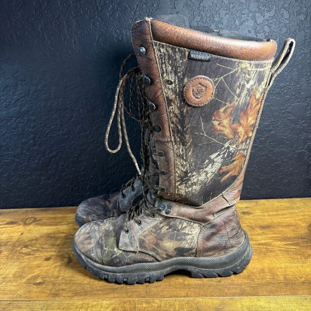 Game Winner MH1015 Camo Leather Textile Waterproof Hunting Boots Mens 11.5